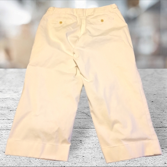 Banana republic contoured fit white luned capris size 8 - Picture 8 of 12